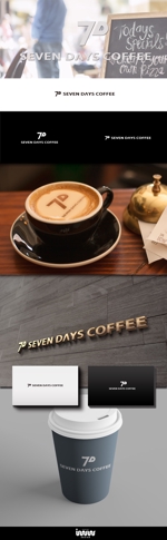 iwwDESIGN (iwwDESIGN)さんのカフェ「SEVEN DAYS COFFEE」のロゴへの提案
