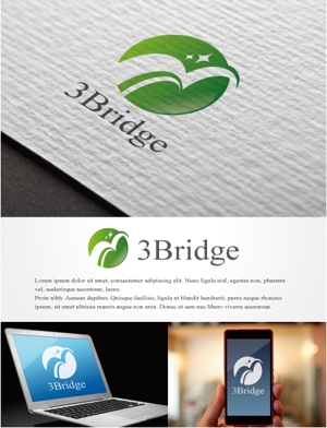 drkigawa (drkigawa)さんの雑貨・スマホ・ガジェット関連「3Bridge」の企業ロゴデザイン依頼への提案