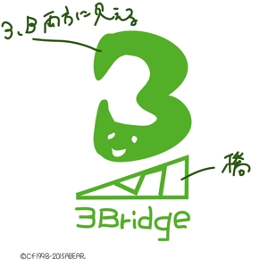 kusunei (soho8022)さんの雑貨・スマホ・ガジェット関連「3Bridge」の企業ロゴデザイン依頼への提案