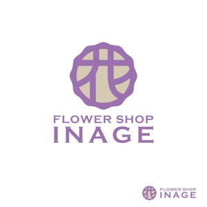 RO (uji52)さんの山形県上山市（城下町・温泉町）の老舗花屋「いなげ花店」のロゴへの提案