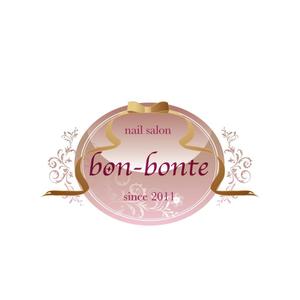 安武麻紀 (mokacoco)さんの「nail salon bon-bonte」のロゴ作成への提案