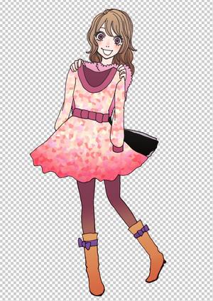 三好マユ (MayumiYoshi)さんの女性がワンピースを試着しているイラストへの提案