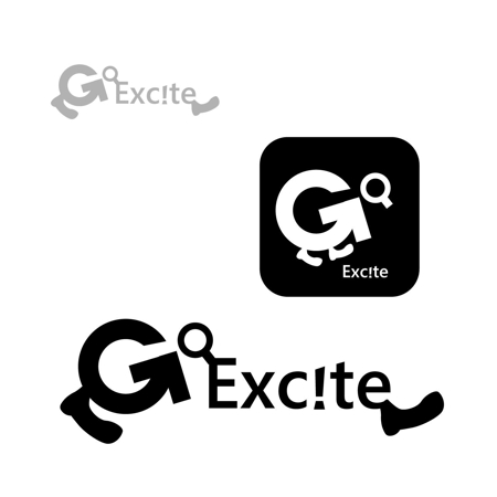 波乗りウサギ (RabbitK)さんのアプリ作成会社「GoExcite」のロゴへの提案