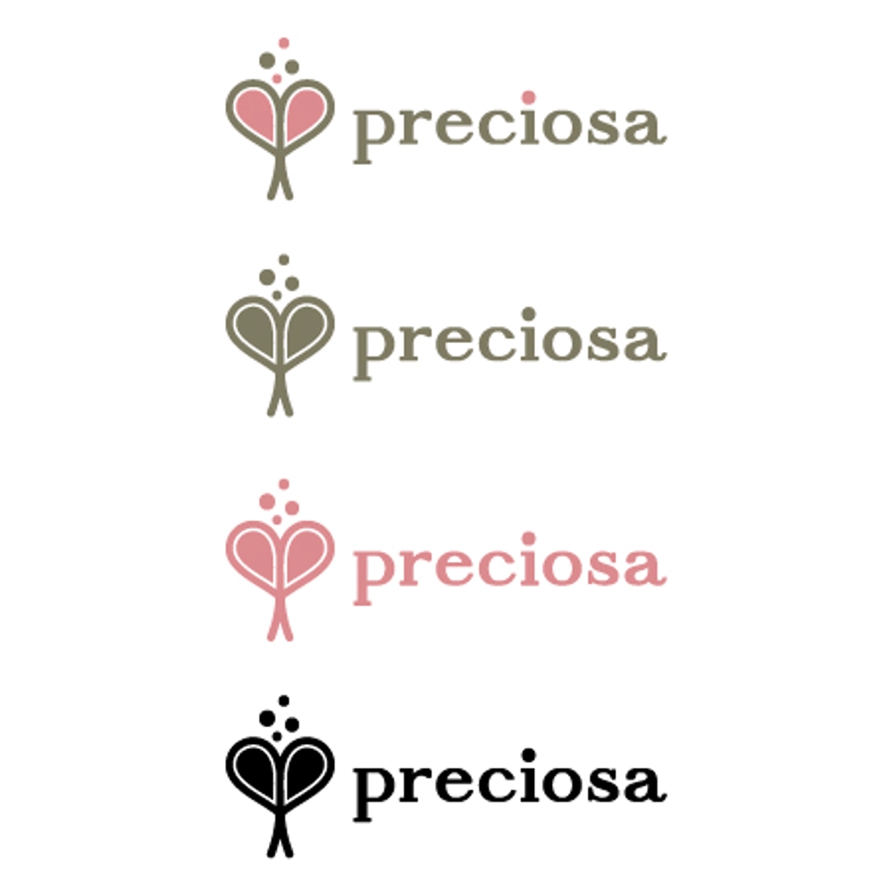 「preciosa」のロゴ作成