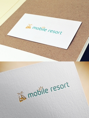 UGUG (ugug)さんの携帯＆携帯アクセサリー販売＆スマートフォン修理「mobile resort」のロゴ＆看板への提案