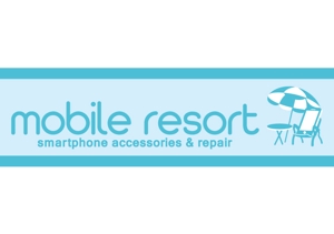 perles de verre (perles_de_verre)さんの携帯＆携帯アクセサリー販売＆スマートフォン修理「mobile resort」のロゴ＆看板への提案
