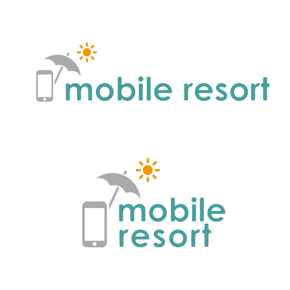 携帯＆携帯アクセサリー販売＆スマートフォン修理「mobile resort」のロゴ＆看板