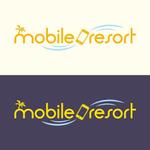 kurioさんの携帯＆携帯アクセサリー販売＆スマートフォン修理「mobile resort」のロゴ＆看板への提案