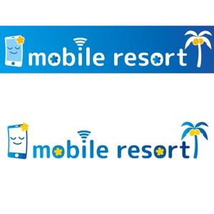 itaba (bacchi)さんの携帯＆携帯アクセサリー販売＆スマートフォン修理「mobile resort」のロゴ＆看板への提案