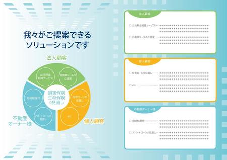 cota Design (ericoro)さんの弊社を紹介するパンフレットの①表紙②イメージ図③背景の作成への提案