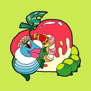 くみこ (akihinanamama)さんの青虫とリンゴのイラストへの提案