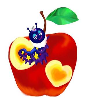 sunasan (suna-ssj)さんの青虫とリンゴのイラストへの提案