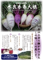 k-kawasaki (k-kawasaki)さんの伝統野菜「米良糸巻大根」PRの販促チラシ制作への提案