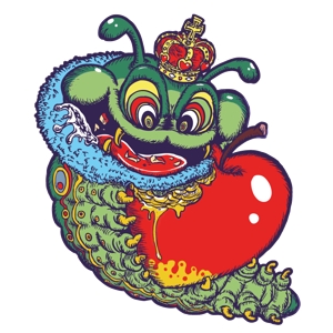 kosa (kosatsune)さんの青虫とリンゴのイラストへの提案