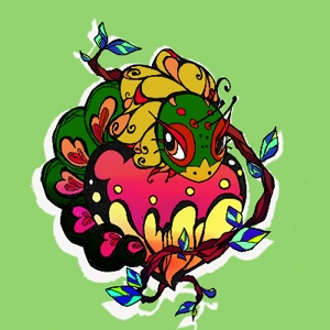 美南.ｋ (minami-k)さんの青虫とリンゴのイラストへの提案