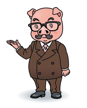 OEKAKIYASAN (OEKAKIYASAN)さんの「スーツを着たブタ」のイラスト制作への提案