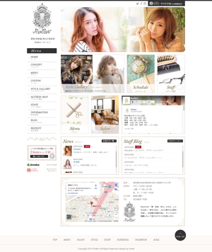 SOUZOO (nyanzou4649)さんのモデルに人気の表参道ヘアサロン：ホームページのTOPデザイン依頼への提案