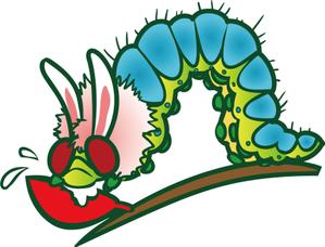 華純 (kasumigaze)さんの青虫とリンゴのイラストへの提案