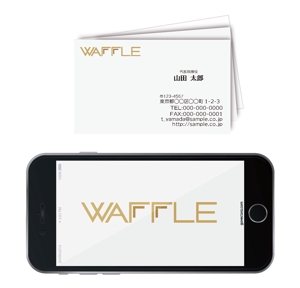 溝上栄一 ()さんのアパレル卸個人事業社名「WAFFLE」のロゴデザインへの提案