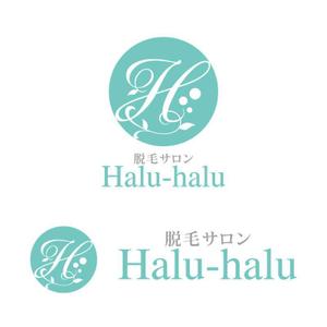 perles de verre (perles_de_verre)さんの女性専門脱毛サロン「Halu-halu」のロゴへの提案
