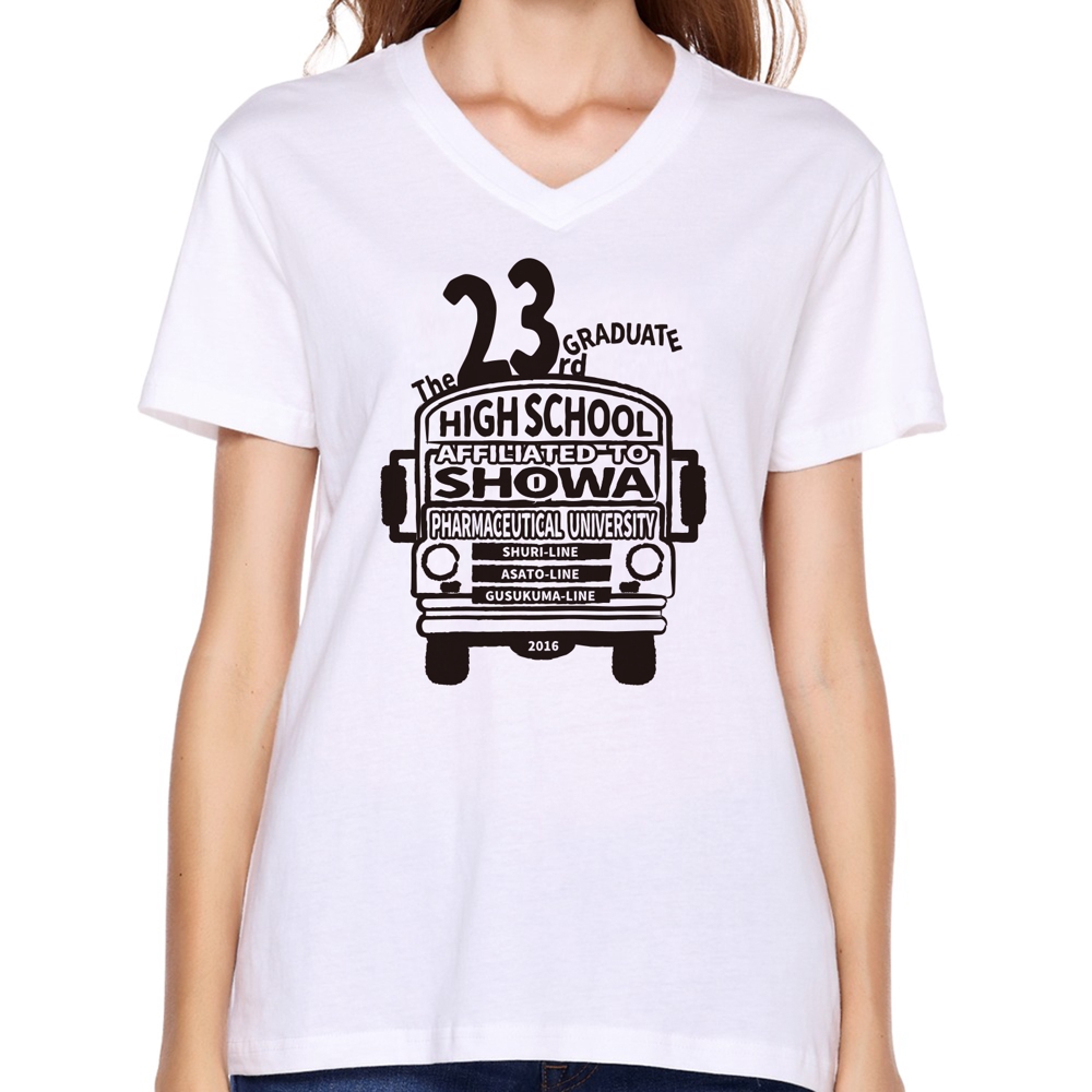 昭和薬科大学附属高校同窓会の記念品として製作するTシャツのデザイン