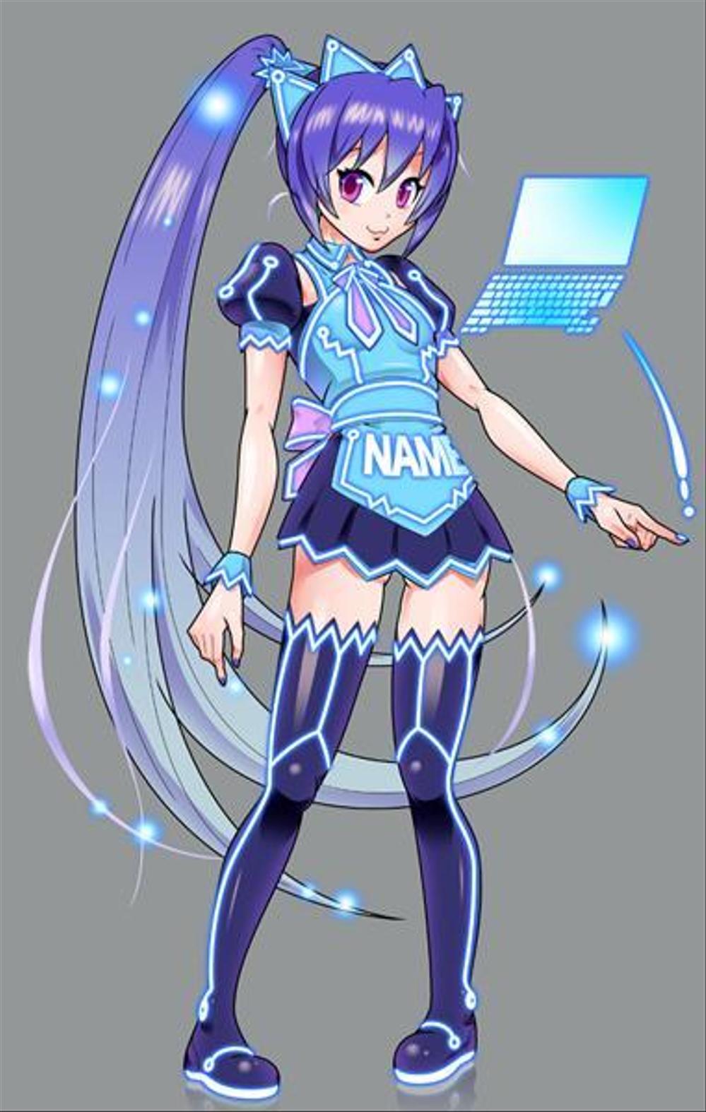 ボーカロイド（初音ミク）のような女性キャラクターの作成