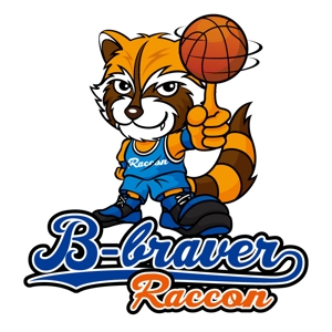バスケットボールスクール B Braver Raccoon のロゴの事例 実績 提案一覧 Id 4312 ロゴ作成 デザインの仕事 クラウドソーシング ランサーズ