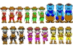 AZUMI (kerokerokaeru176)さんの５レンジャーと熊型ロボットのキャラクター制作　※追加依頼の可能性ありへの提案