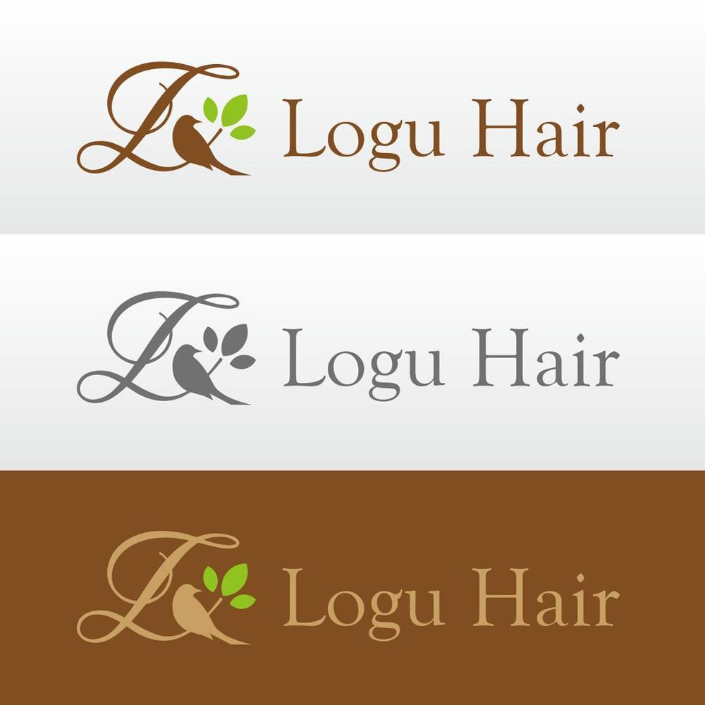 ！！美容室のロゴコンペ！！　Logu Hair　