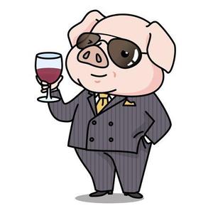 sugako_215さんの「スーツを着たブタ」のイラスト制作への提案