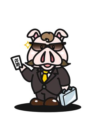 yellow_frog (yellow_frog)さんの「スーツを着たブタ」のイラスト制作への提案