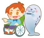 夢山イラスト (yumeyama-urue)さんの車椅子の男の子とあざらしをキャラとしてラインスタンプを作成してほしいへの提案