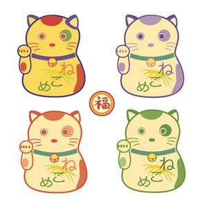 sara (ryoma831)さんの祝事・進物・贈答品用のし紙・パッケージ・包装紙用福猫のイラストへの提案