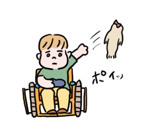tocoshi ()さんの車椅子の男の子とあざらしをキャラとしてラインスタンプを作成してほしいへの提案