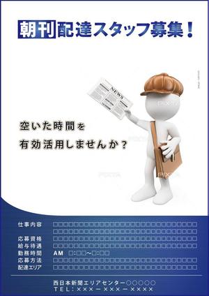 pirocky (piroki)さんの西日本新聞配達スタッフ募集チラシのデザイン／当選報酬45,360円　参加報酬ありへの提案