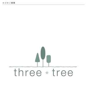 岡本正人 (okaponn)さんの個人事業　「社名：three*tree（スリーツリー）」 のロゴへの提案