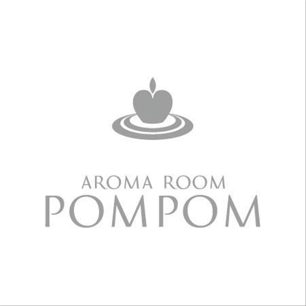 「aromaroompompom」のロゴ作成