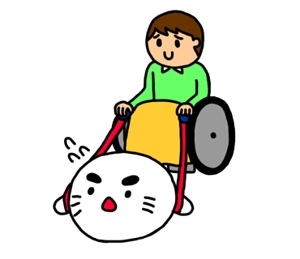 usagiworksさんの車椅子の男の子とあざらしをキャラとしてラインスタンプを作成してほしいへの提案