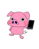 千葉　工 (camdesign)さんのスマホ・タブレット買取のキャラクター愛される豚のデザインを募集しております！への提案