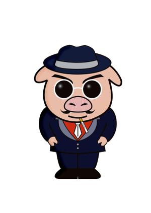 takafuji03さんの「スーツを着たブタ」のイラスト制作への提案