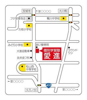 K-Station (K-Station)さんの3月に開業する個別学習塾　「愛進」の案内地図作製への提案