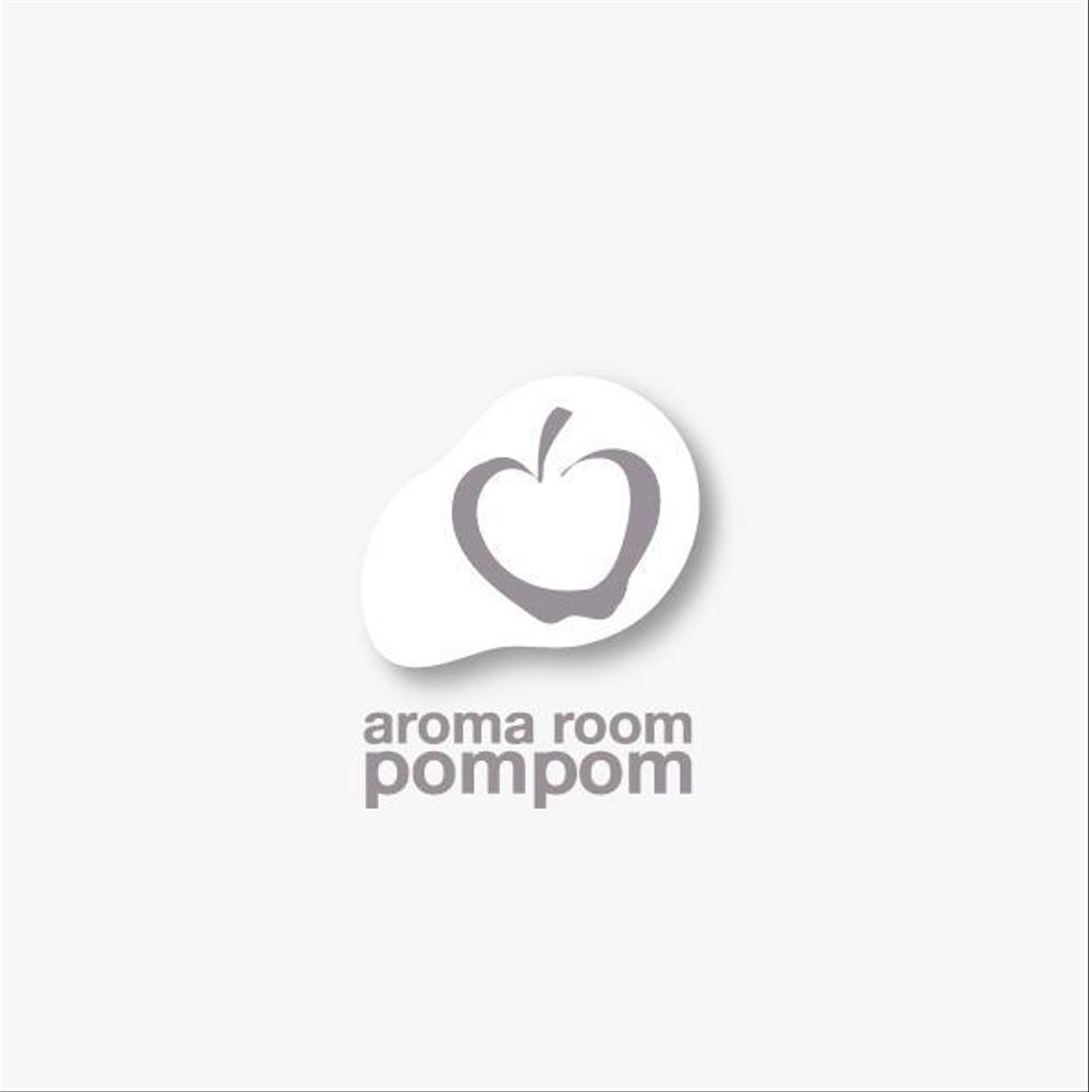 「aromaroompompom」のロゴ作成