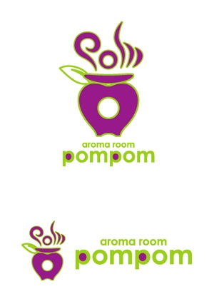 kazubonさんの「aromaroompompom」のロゴ作成への提案
