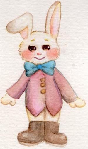 こむぎこむぎ (looooovlynikotanz)さんの元気で愛らしいウサギのキャラクター募集♪への提案