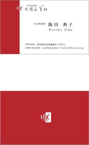 as (asuoasuo)さんの株式会社北陸広告社立ち上げに際する名刺作成への提案