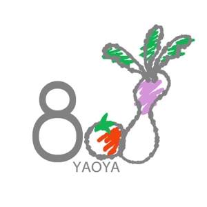 reiko-tさんの青果コーナー「808」(ハチ・ゼロ・ハチ)のロゴへの提案
