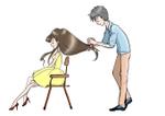 TSUBASA (yfam_tsubasa)さんのイケメンがキレイな女性の髪を触る少女マンガ風イラストへの提案