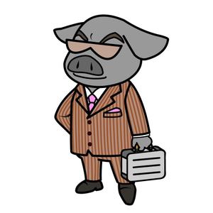 manekinekoさんの「スーツを着たブタ」のイラスト制作への提案
