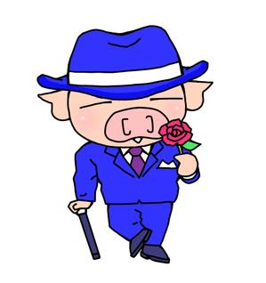 鈴丸 (suzumarushouten)さんの「スーツを着たブタ」のイラスト制作への提案