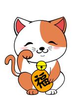 TSUBASA (yfam_tsubasa)さんの福を呼ぶ、かわいい招き猫orふくろうのイラストへの提案